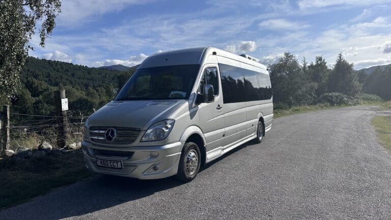 Mercedes Sprinter in the Scottish Cairngorms